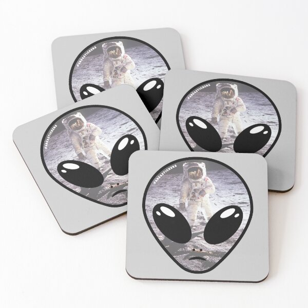 Item preview, Alien head -  Astronaut on the moon skin designed and sold by AreaStickers.