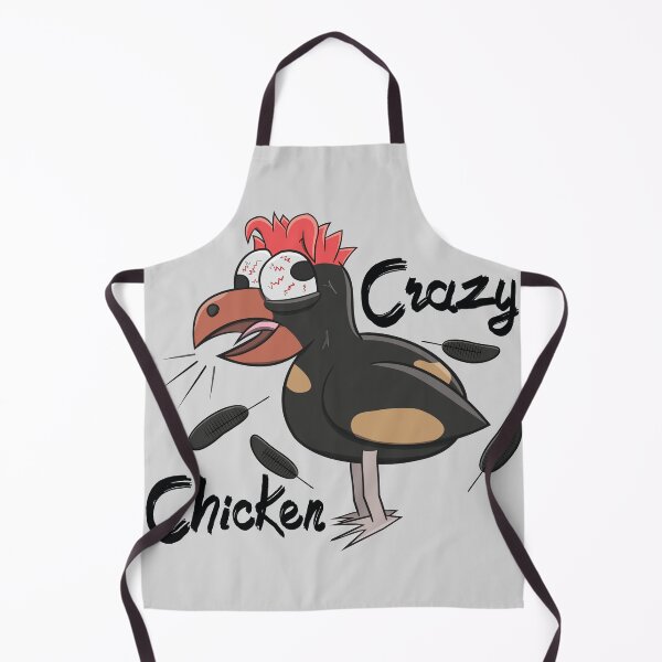 Item preview, Crazy Shocked Farm Chicken Funny Cartoon Black designed and sold by ETVdesign.