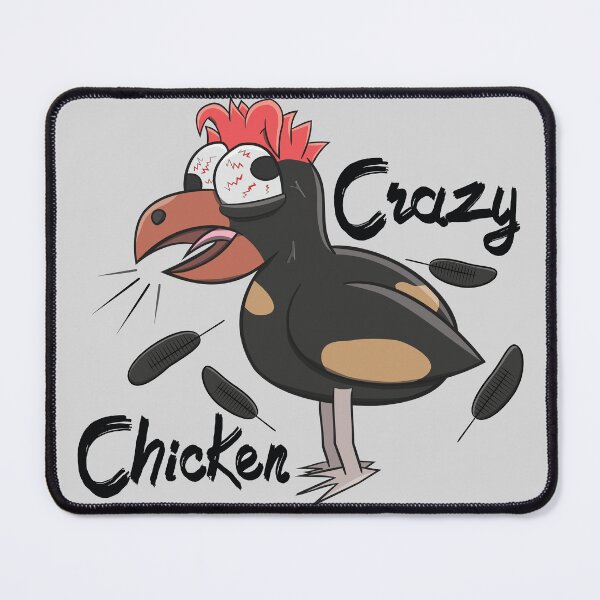 Item preview, Crazy Shocked Farm Chicken Funny Cartoon Black designed and sold by ETVdesign.
