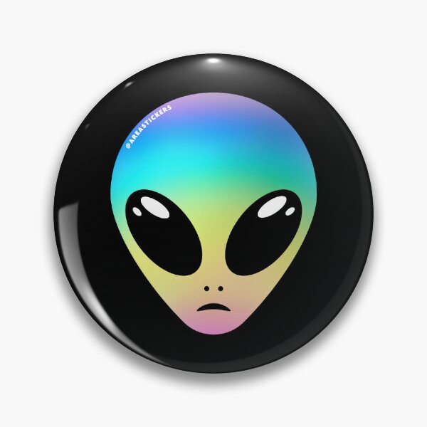 Item preview, Alien head - Rainbow skin designed and sold by AreaStickers.