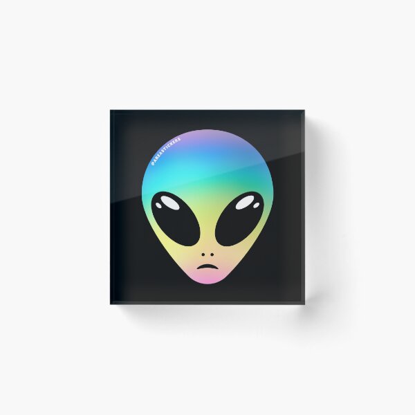 Item preview, Alien head - Rainbow skin designed and sold by AreaStickers.
