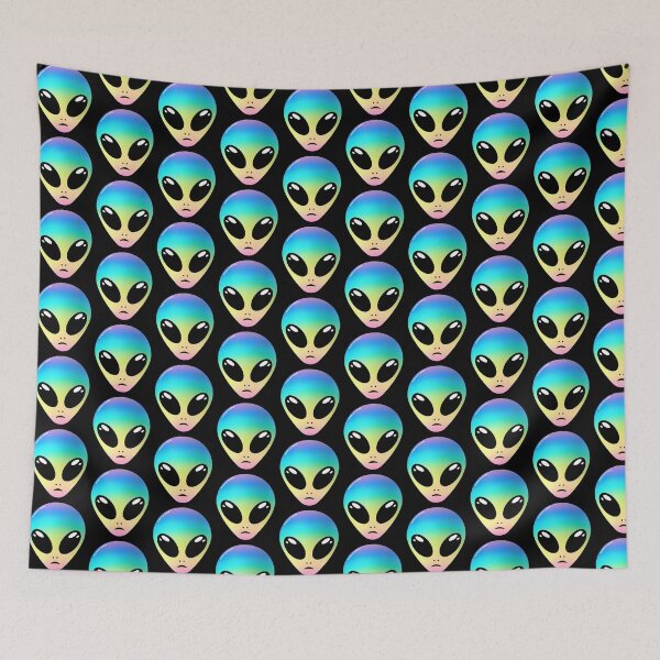 Item preview, Alien head - Rainbow skin designed and sold by AreaStickers.