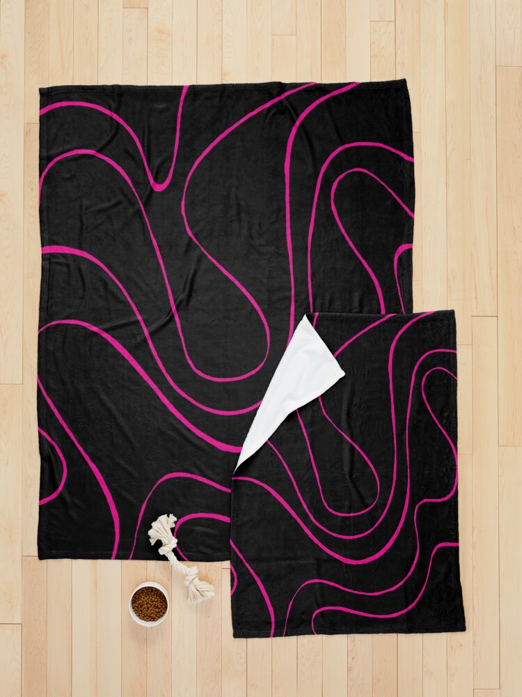 Alternate view of Ebb and Flow 2 - Magenta and Black  Pet Blanket