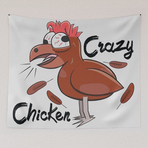 Item preview, Crazy Shocked Farm Chicken Funny Cartoon Brown designed and sold by ETVdesign.