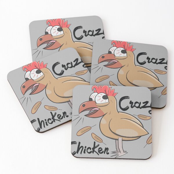 Item preview, Crazy Shocked Farm Chicken Funny Cartoon White designed and sold by ETVdesign.