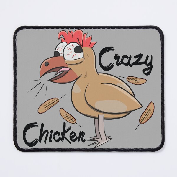 Item preview, Crazy Shocked Farm Chicken Funny Cartoon White designed and sold by ETVdesign.
