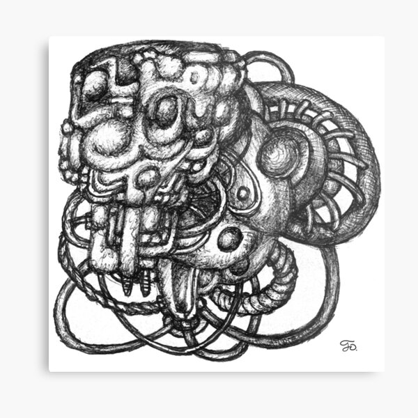 Mechanica cerebrum veritatem exquirit Metal Print