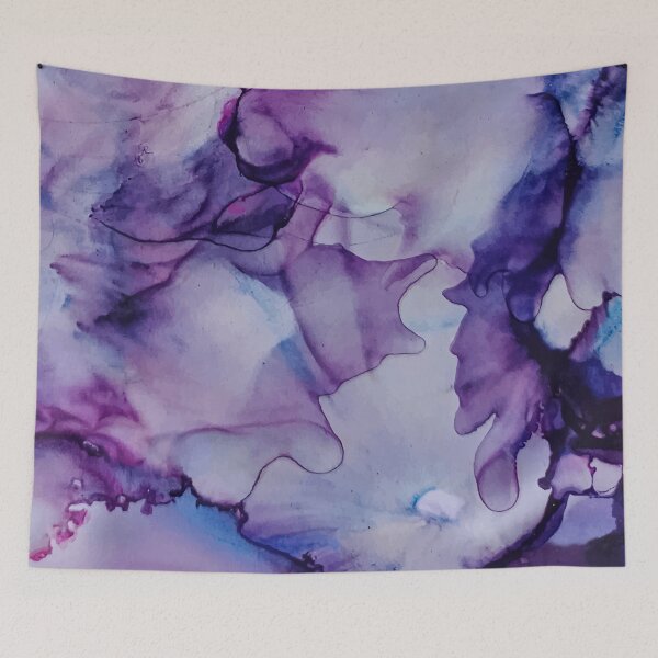 Item preview, Purple Flowing Abstract Alcohol Ink Painting, Modern Purple Flowing Abstract Alcohol Ink Feminine Art, Purple Flowing Alcohol Ink Watercolor, Alcohol Ink Digital Watercolor Purple Flowing Abstract designed and sold by Trendymotion.