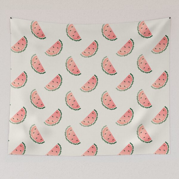 Item preview, Pixel art melon pattern variant 2 designed and sold by RebeccaCeleste.