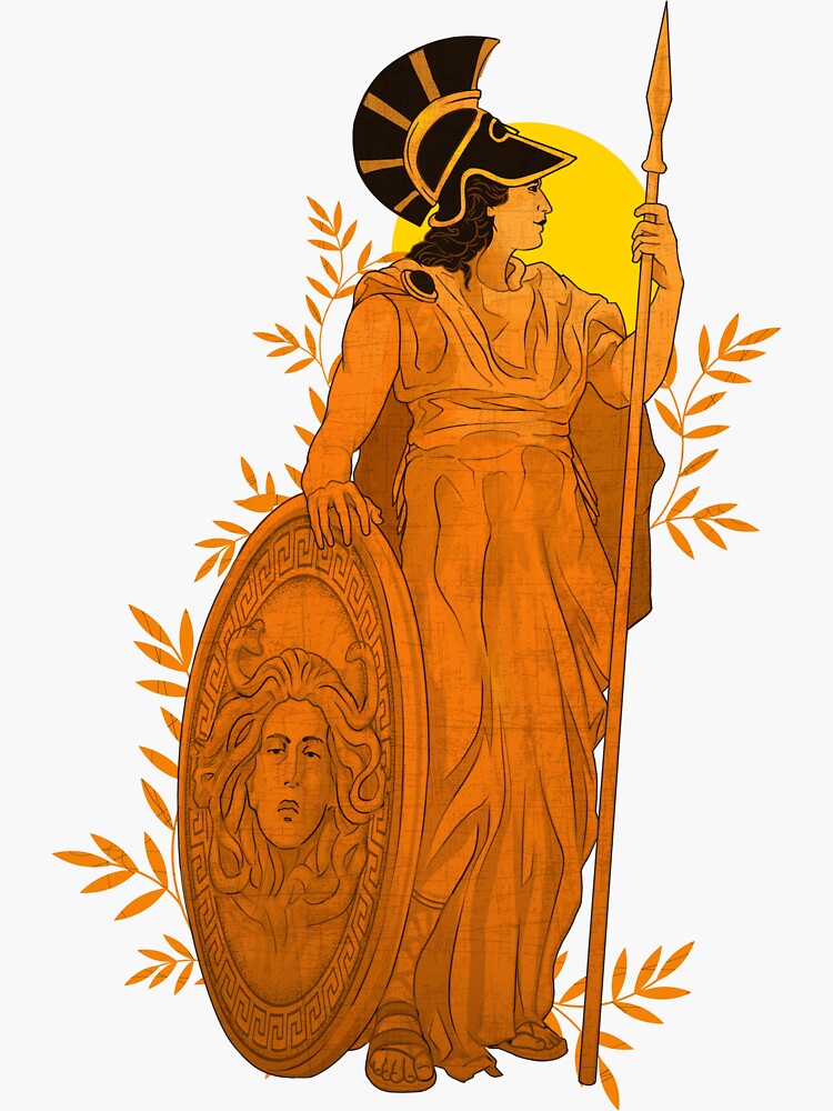 Athena - Ancient Greek Mythology Sticker for Sale by just-being-you