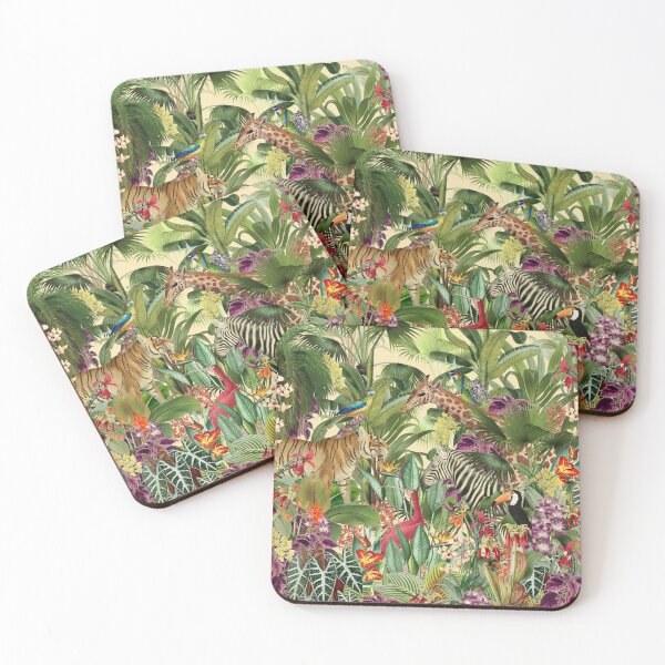 Item preview, Vintage Tropical Eden on Yellow designed and sold by meggydesigns.