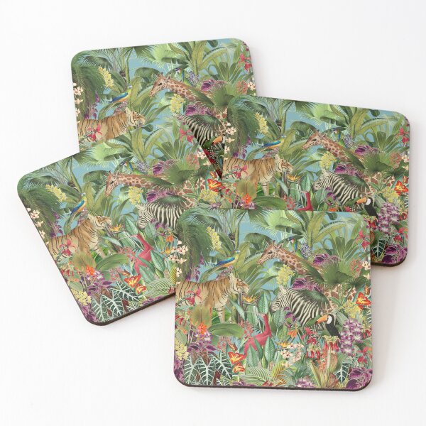 Item preview, Vintage Tropical Eden on Teal designed and sold by meggydesigns.