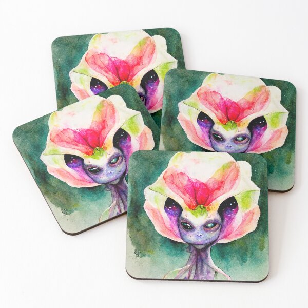 Item preview, Florrie the Watercolor Flower Monster designed and sold by pixelista.