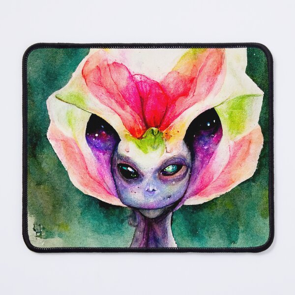 Item preview, Florrie the Watercolor Flower Monster designed and sold by pixelista.