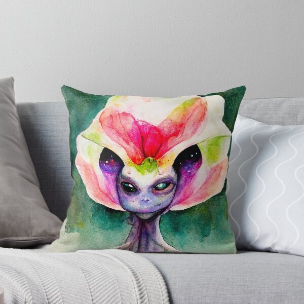 Item preview, Florrie the Watercolor Flower Monster designed and sold by pixelista.