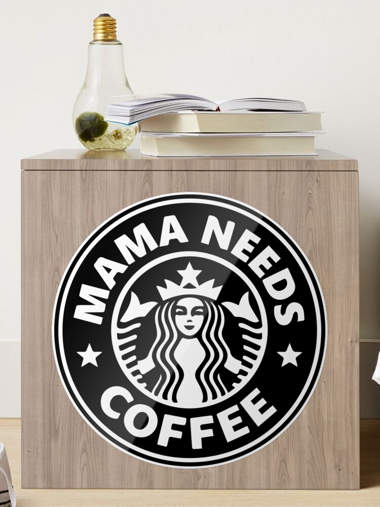 Mama Needs Coffee (black leopard) Sticker