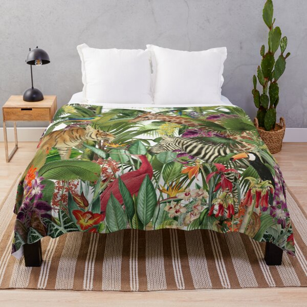 Item preview, Vintage Tropical Eden on White designed and sold by meggydesigns.