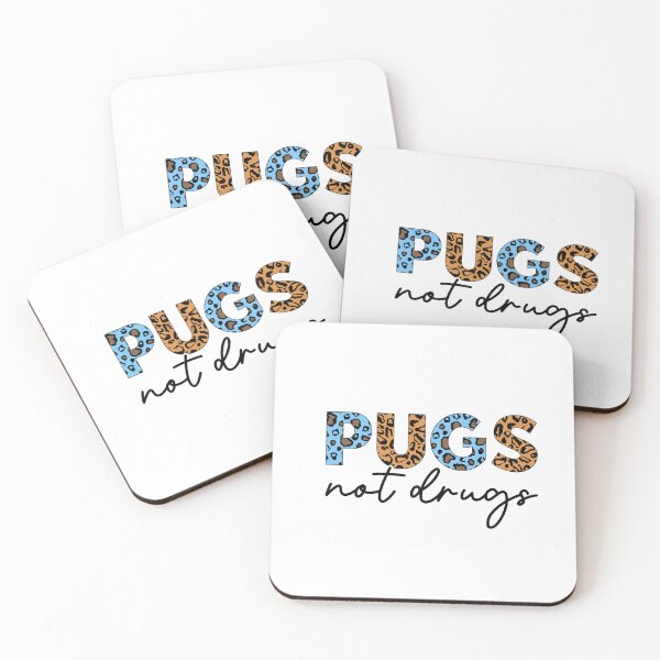 Item preview, Pugs not drugs. Funny cute pug quote design  designed and sold by Doggymadness.
