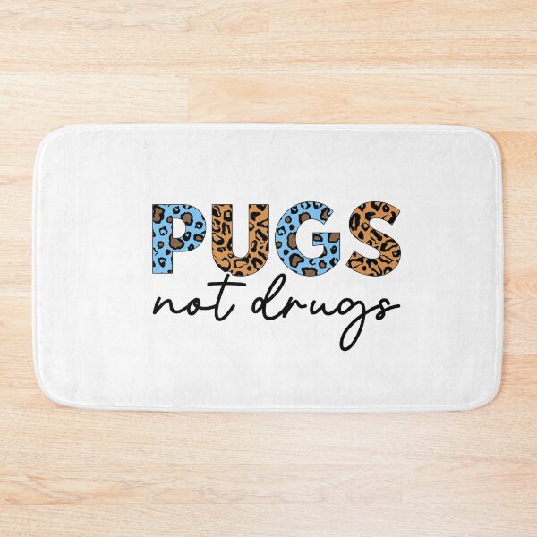 Item preview, Pugs not drugs. Funny cute pug quote design  designed and sold by Doggymadness.
