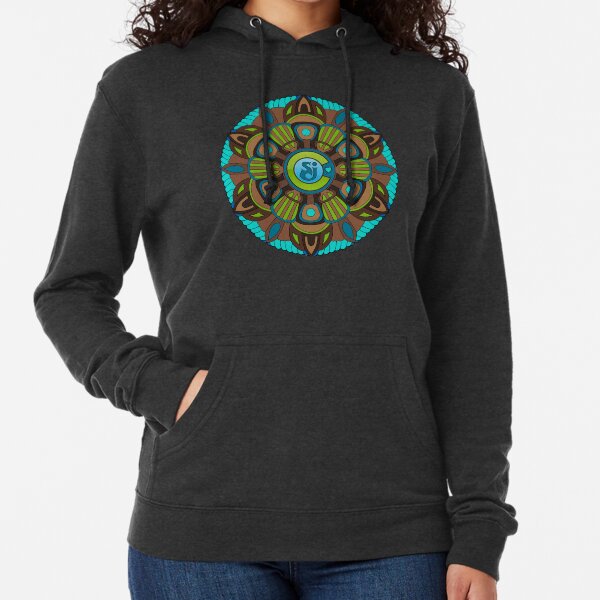 Incidente de queso de cadena Colorado Love Flower of Life Geometría sagrada Mandala Sudadera ligera con capucha
