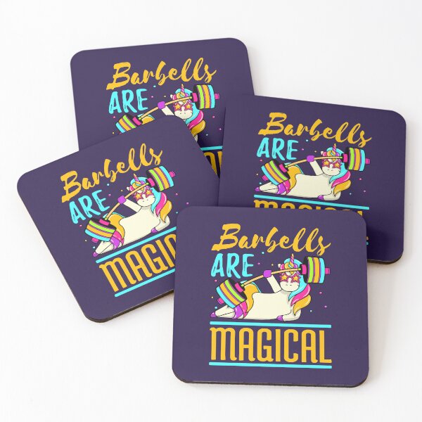 Item preview, Barbells Are Magical Unicorn Weightlifting Workout designed and sold by jaygo.