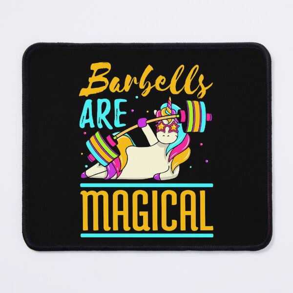 Item preview, Barbells Are Magical Unicorn Weightlifting Workout designed and sold by jaygo.