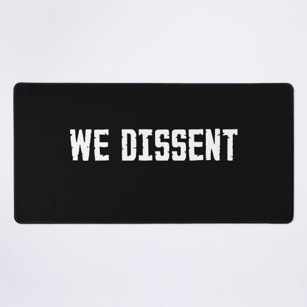 Item preview, Vintage We Dissent White Bold Typography designed and sold by garniturex.