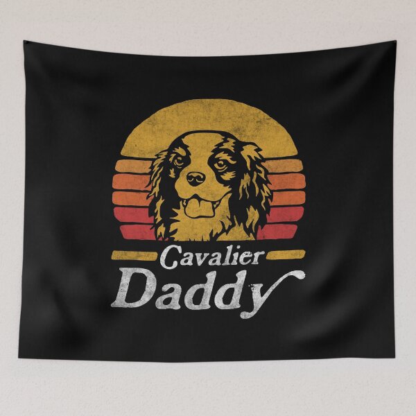 Item preview, Retro Vintage Cavalier King Charles Spaniel Daddy designed and sold by More Cute Dogs.