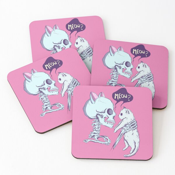 Item preview, Meow? Cat and skeleton designed and sold by Jess.a.creates.