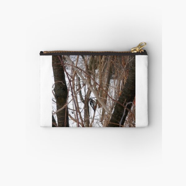 Item preview, Woodpecker's visit on a cool winter day designed and sold by crystalline.
