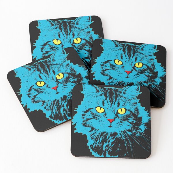 Item preview, Pop cat blue black designed and sold by NYWA-ART.