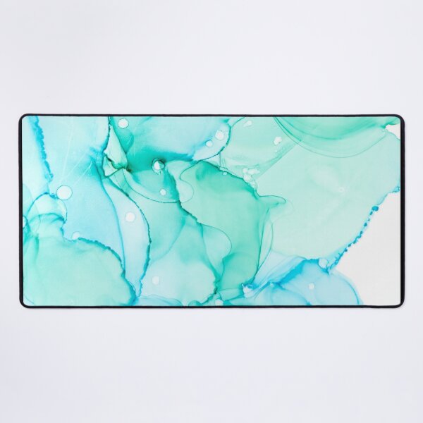 Item preview, Cyan Flowing Abstract Alcohol Ink Painting, Modern Cyan Flowing Abstract Alcohol Ink Feminine Art, Cyan Flowing Alcohol Ink Watercolor, Alcohol Ink Digital Watercolor Cyan Flowing Abstract designed and sold by Trendymotion.