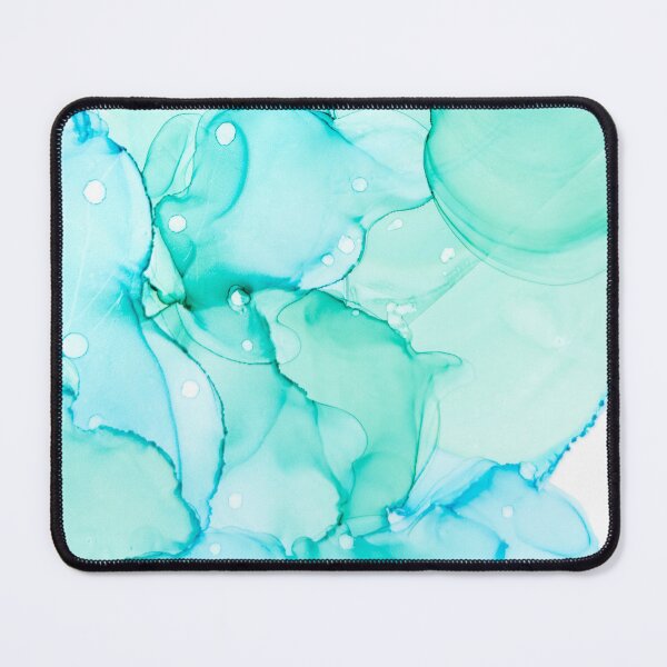 Item preview, Cyan Flowing Abstract Alcohol Ink Painting, Modern Cyan Flowing Abstract Alcohol Ink Feminine Art, Cyan Flowing Alcohol Ink Watercolor, Alcohol Ink Digital Watercolor Cyan Flowing Abstract designed and sold by Trendymotion.