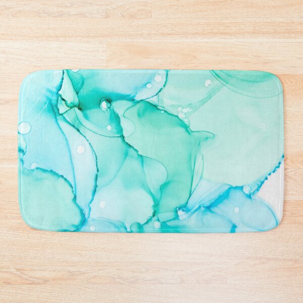 Item preview, Cyan Flowing Abstract Alcohol Ink Painting, Modern Cyan Flowing Abstract Alcohol Ink Feminine Art, Cyan Flowing Alcohol Ink Watercolor, Alcohol Ink Digital Watercolor Cyan Flowing Abstract designed and sold by Trendymotion.