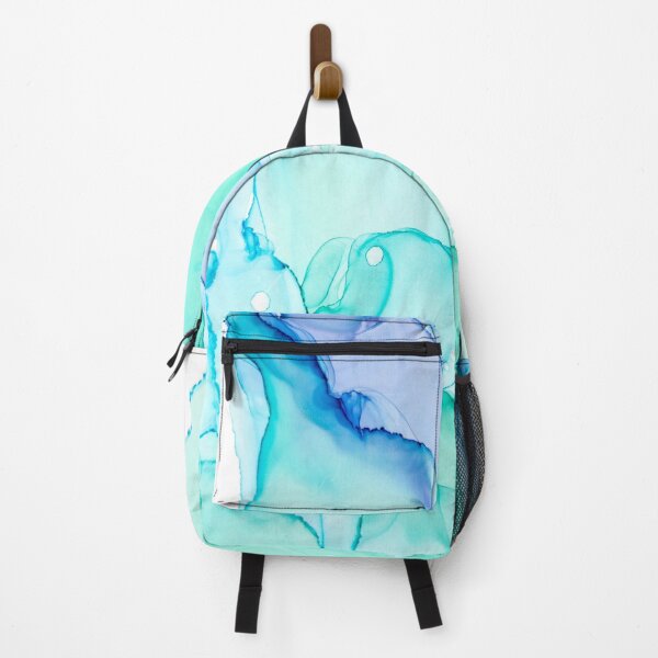 Item preview, Cyan Flowing Abstract Alcohol Ink Painting, Modern Cyan Flowing Abstract Alcohol Ink Feminine Art, Cyan Flowing Alcohol Ink Watercolor, Alcohol Ink Digital Watercolor Cyan Flowing Abstract designed and sold by Trendymotion.