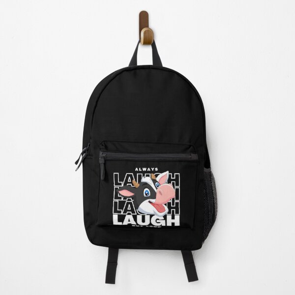 Item preview, Cow cartoon, always laugh out loud cute happy cow cartoon laughing designed and sold by portrait4you.
