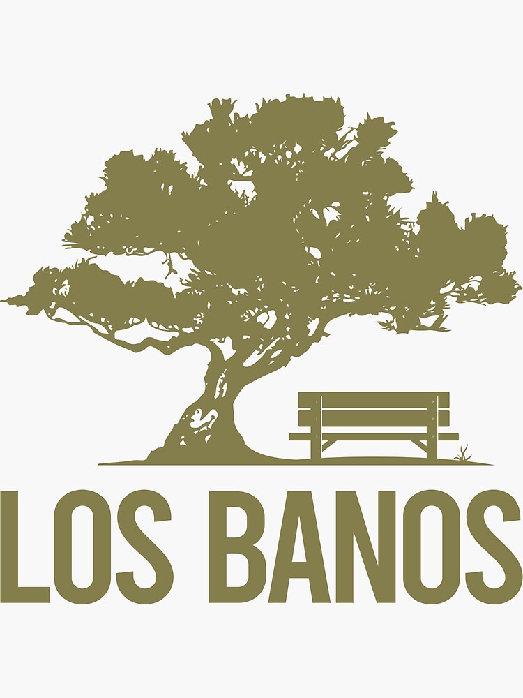 "Bench And Tree Los Banos" Sticker for Sale by marisasarahhgbs Redbubble