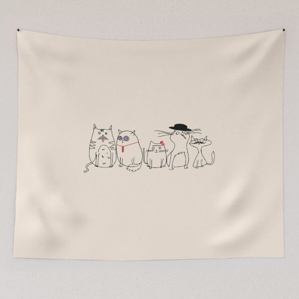 Item preview, Minimalist Famous Cats Drawing designed and sold by cerenalkan.