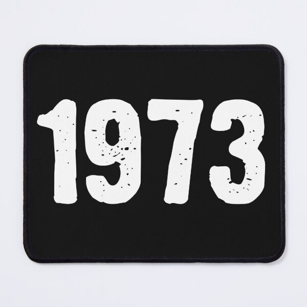 Item preview, Vintage 1973 White Bold Typography  designed and sold by garniturex.