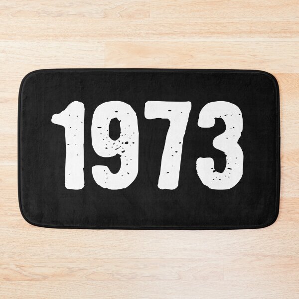 Item preview, Vintage 1973 White Bold Typography  designed and sold by garniturex.