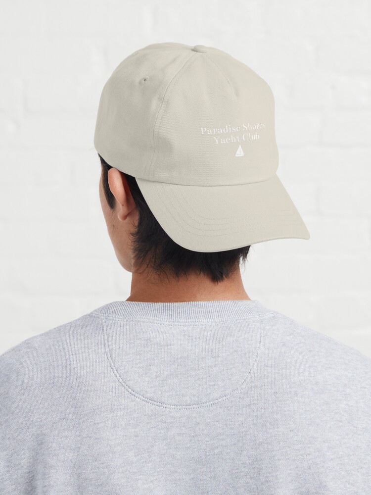 Alternate view of White Paradise Shores logo Cap