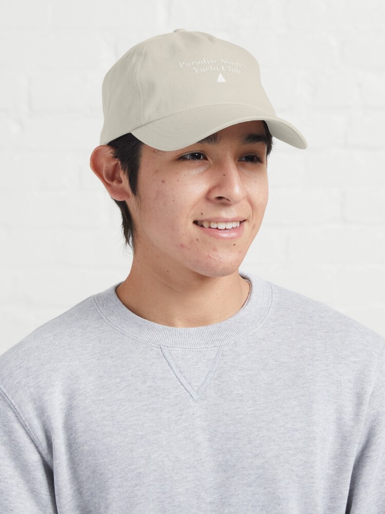 Alternate view of White Paradise Shores logo Cap
