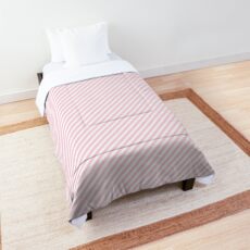 Mini Light Soft Pastel Pink und White Candy Cane Stripes Tagesdecke