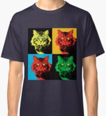 CAT POP ART yellow red green Classic T-Shirt