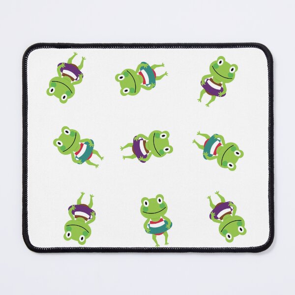 Item preview, Spinning Frogs in Swimming outfit Illustration Purple Cyan designed and sold by DeliveryGeorge.