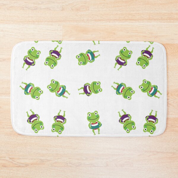 Item preview, Spinning Frogs in Swimming outfit Illustration Purple Cyan designed and sold by DeliveryGeorge.
