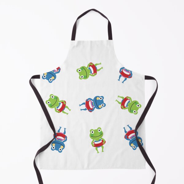 Item preview, A Blue and Green Spinning Frogs in Swimming outfit Illustration designed and sold by DeliveryGeorge.
