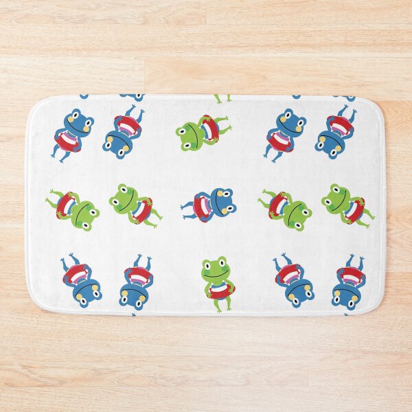 Item preview, A Blue and Green Spinning Frogs in Swimming outfit Illustration  designed and sold by DeliveryGeorge.
