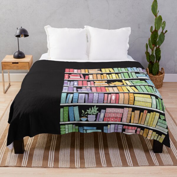 Item preview, Rainbow Books Shelf Pattern (Black Background) designed and sold by faurcyballas.