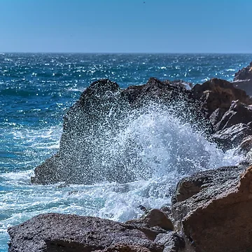 Artwork thumbnail, Sea ​​Over Rocks by edgar89